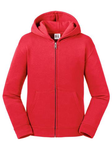 Felpa bambino Authentic con zip e cappuccio - CR - Classic Red