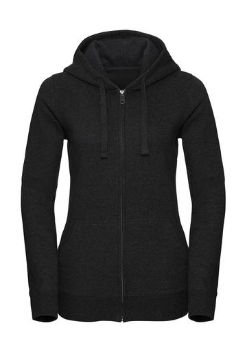 Felpa donna Authentic Melange Zipped Hood - CH - Charcoal Melange