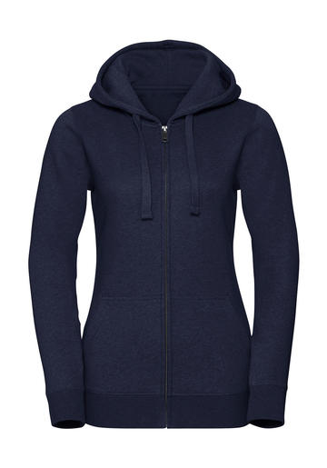Felpa donna Authentic Melange Zipped Hood - IM - Indigo Melange