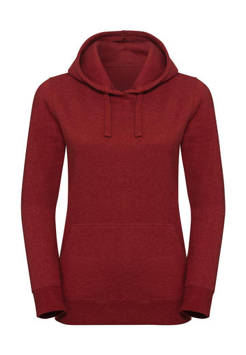 Felpa donna Authentic Melange Hooded - BM - Brick Red Melange