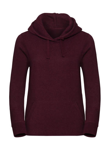 Felpa donna Authentic Melange Hooded - BD - Burgundy Melange