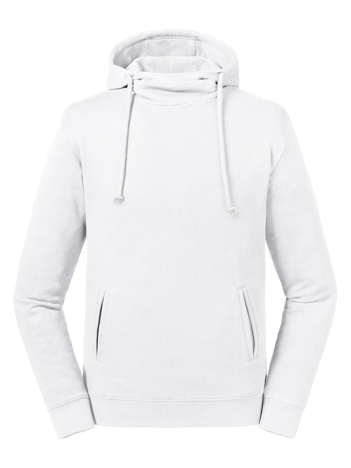 Pure Organic High Collar Hooded Sweat - 30 - White