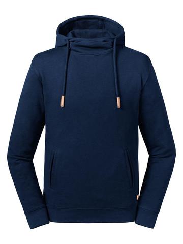 Felpa a collo alto con cappuccio Pure Organic - FN - French Navy