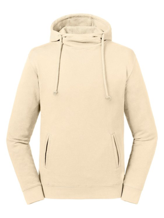 Pure Organic High Collar Hooded Sweat - 60 - Natural