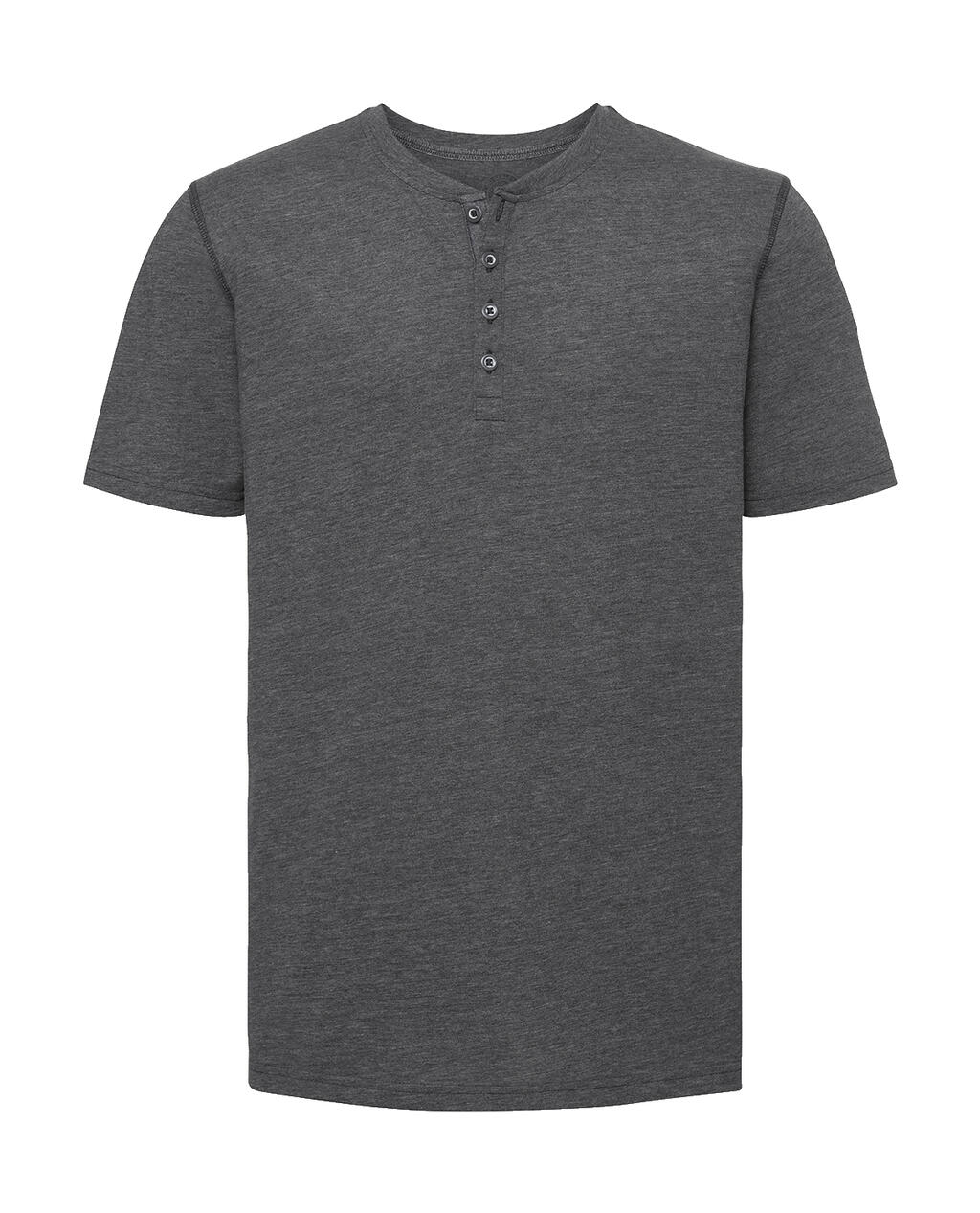 T-shirt Henley HD - GY - Grey Marl
