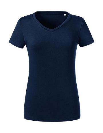 T-shirt donna scollo a V Pure Organic - FN - French Navy