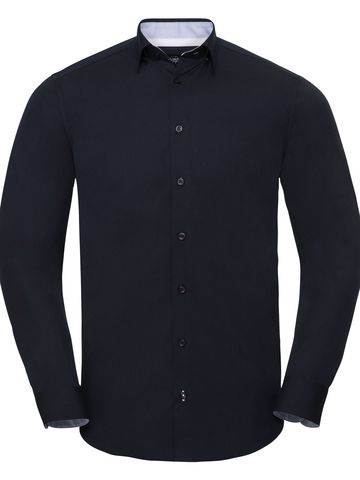 Camicia LS Tailored Contrast Ultimate Stretch - B4 - Bright Navy