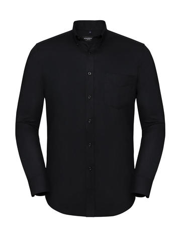 Camicia LS Tailored Button-Down Oxford - 36 - Black