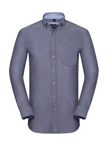 Camicia LS Tailored Washed Oxford  - OO - Oxford Navy