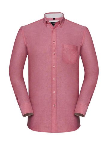 Camicia LS Tailored Washed Oxford  - RE - Oxford Red