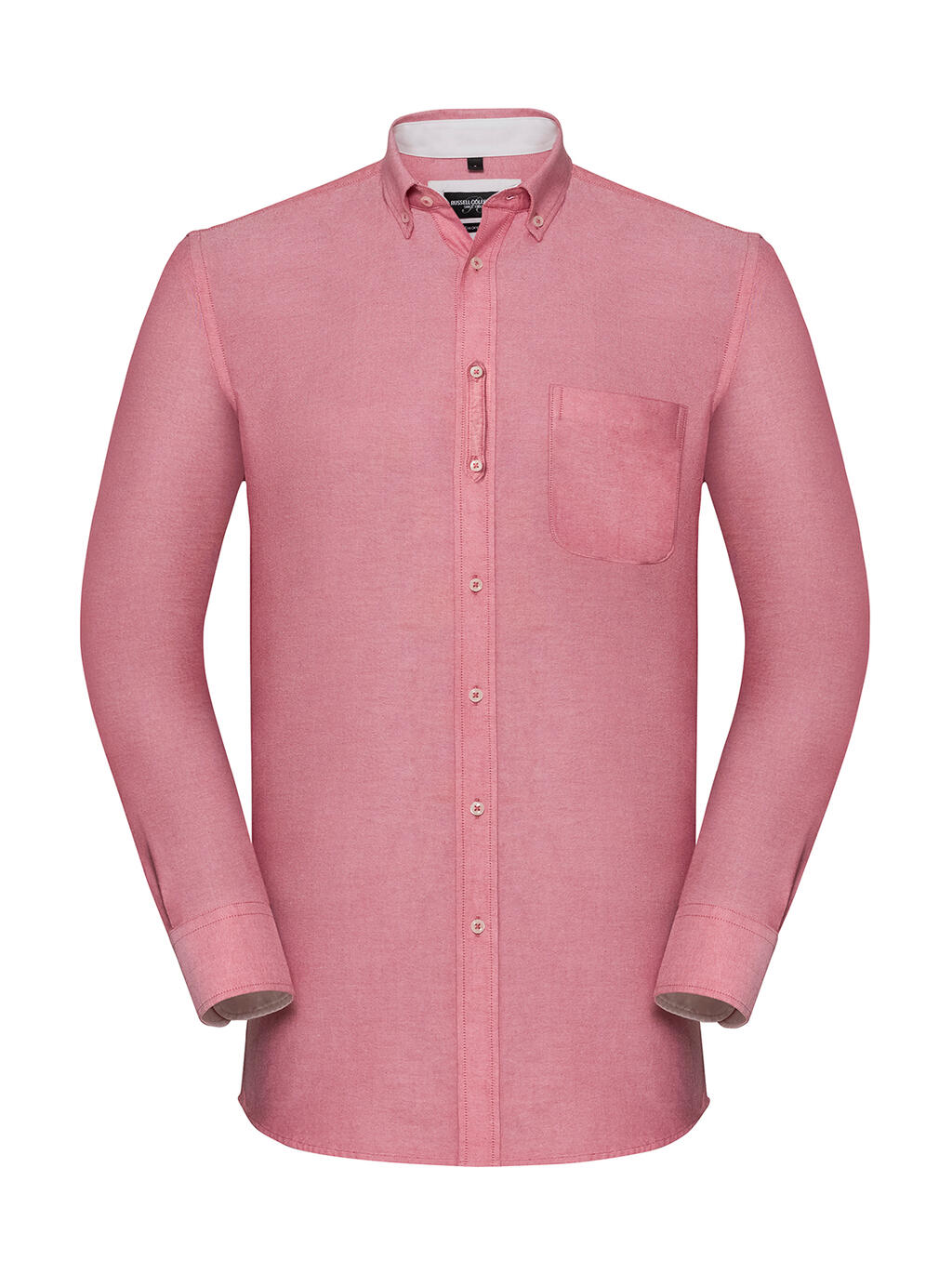 Camicia LS Tailored Washed Oxford - Oxford Red/Cream