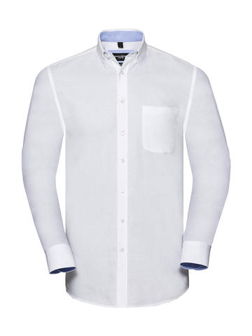 Camicia LS Tailored Washed Oxford  - W4 - WHITE
