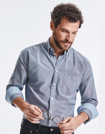Camicia LS Tailored Washed Oxford 