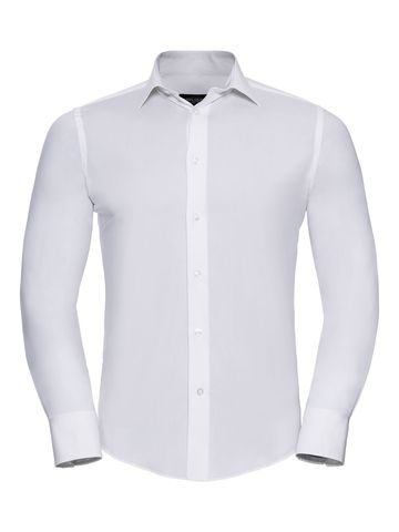 Camicia Stretch attillata maniche lunghe - 30 - White