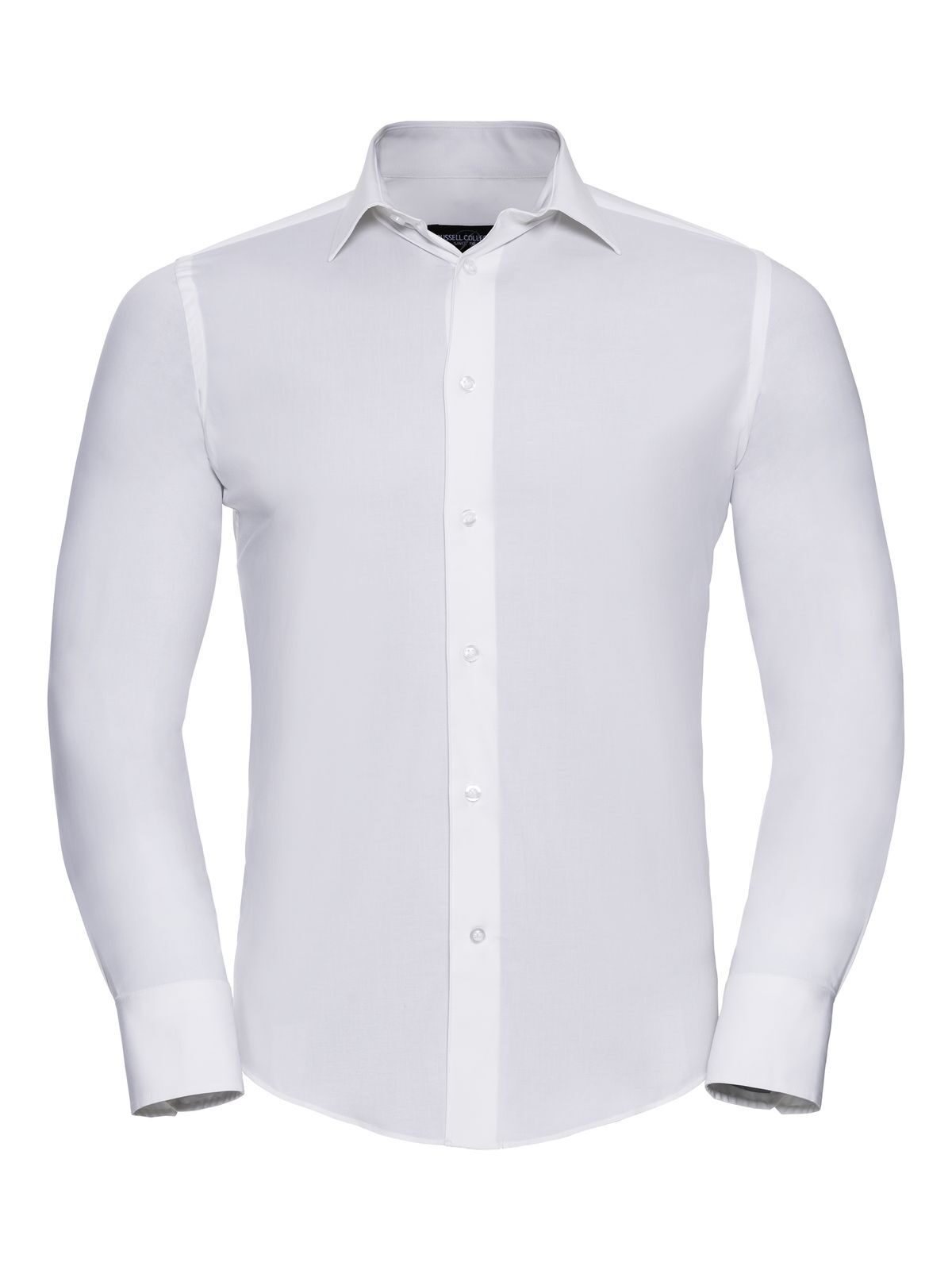 Men's Long Sleeve Fitted Stretch Shirt - 30 - White