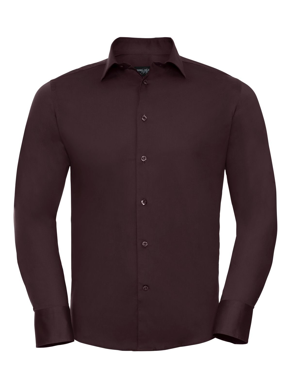 Men's Long Sleeve Fitted Stretch Shirt - PT - Port