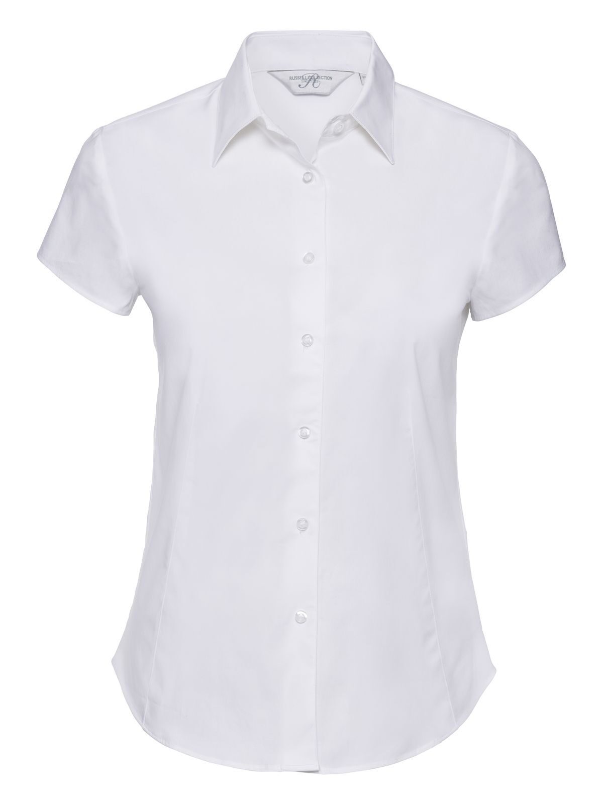 Ladies' Short Sleeve Easy Care Fitted Shirt - 30 - White