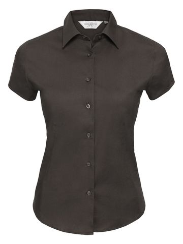 Camicia donna maniche corte - CQ - Chocolate