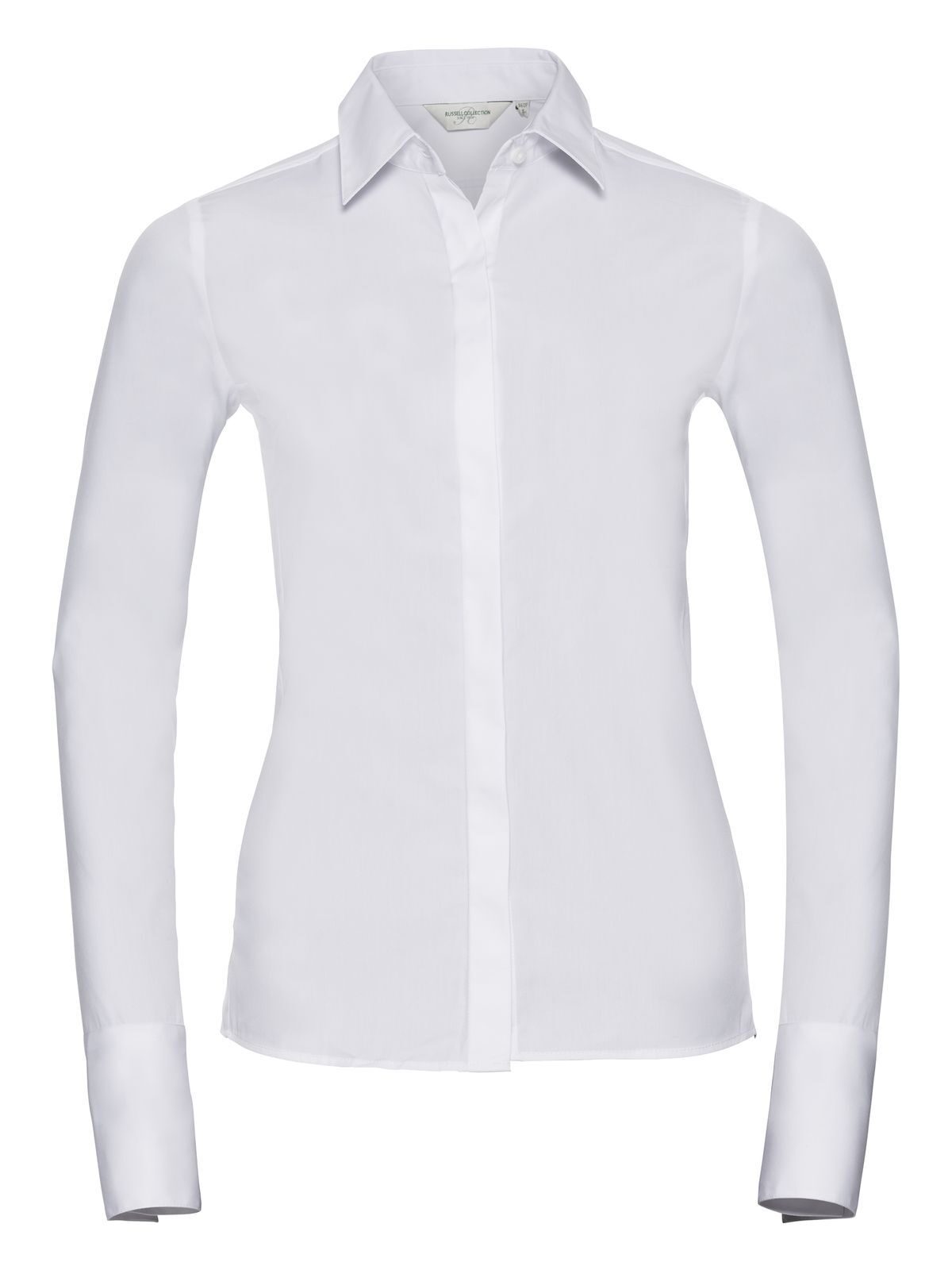 Ladies' Long Sleeve Fitted Ultimate Stretch Shirt - 30 - White