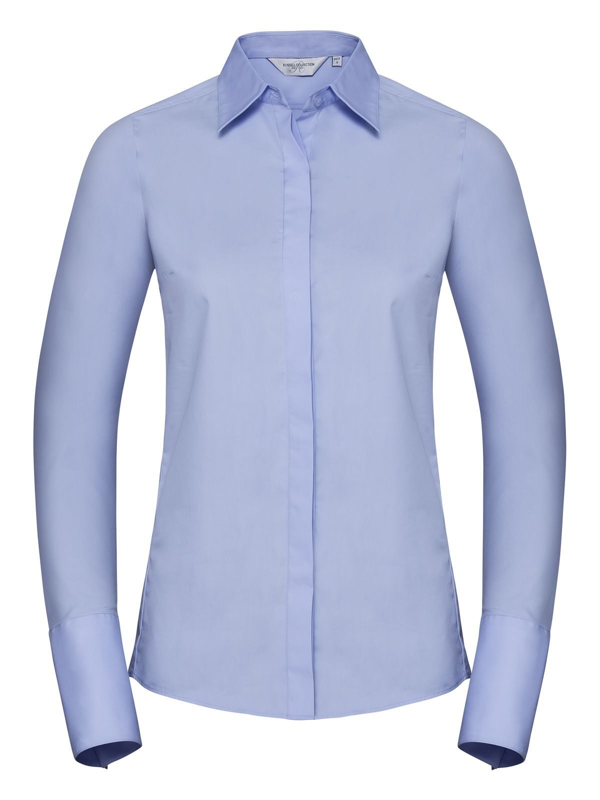 Ladies' Long Sleeve Fitted Ultimate Stretch Shirt - BZ - Bright Sky