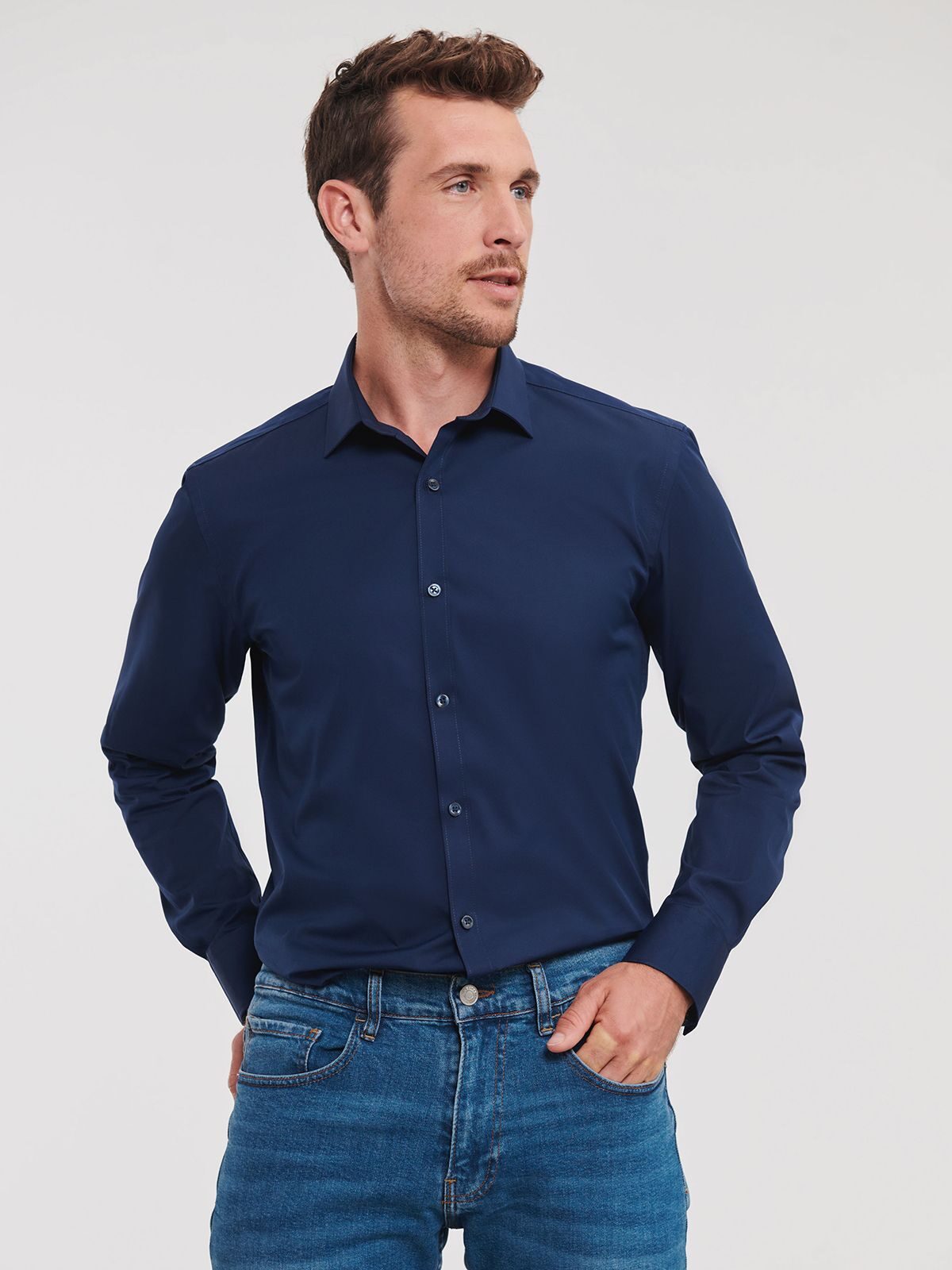 Men's Long Sleeve Fitted Ultimate Stretch Shirt