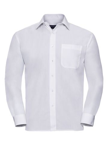 Camicia uomo popeline maniche lunghe - 30 - White