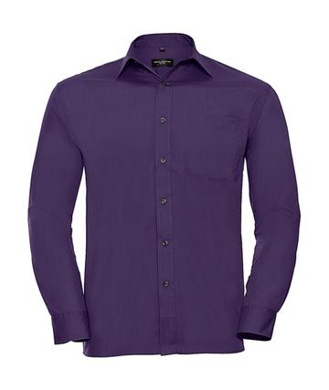 Camicia uomo popeline maniche lunghe - 81 - PURPLE