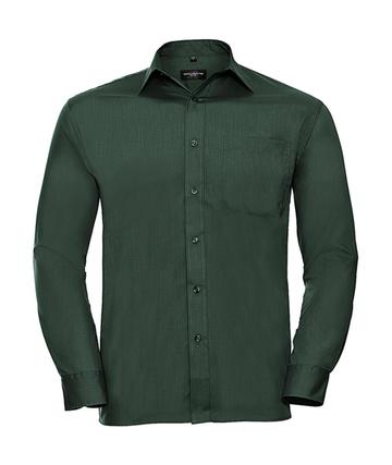 Camicia uomo popeline maniche lunghe - 38 - Bottle Green