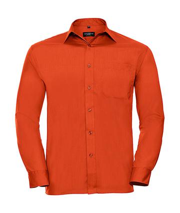 Camicia uomo popeline maniche lunghe - 44 - Orange