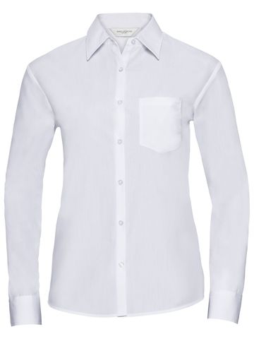 Camicia donna popeline maniche lunghe - 30 - White