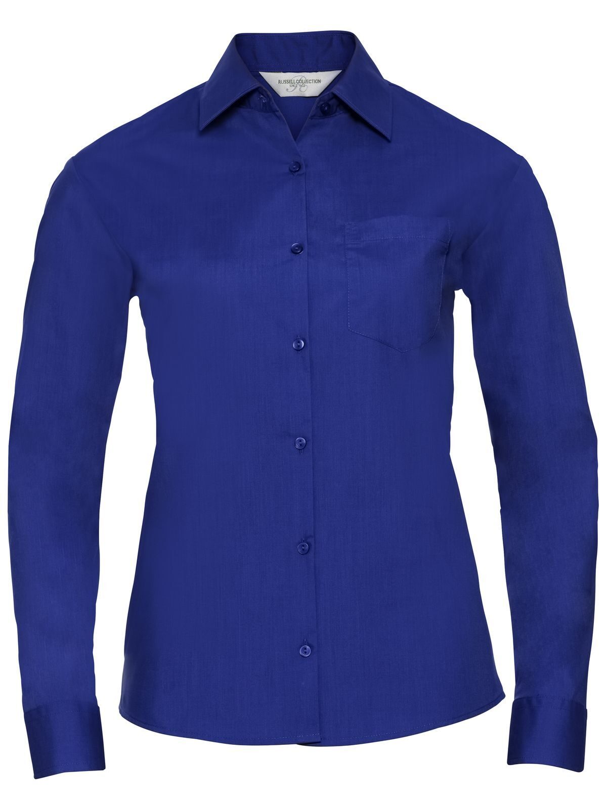 Ladies' Long Sleeve Classic Polycotton Poplin Shirt - Bright Royal