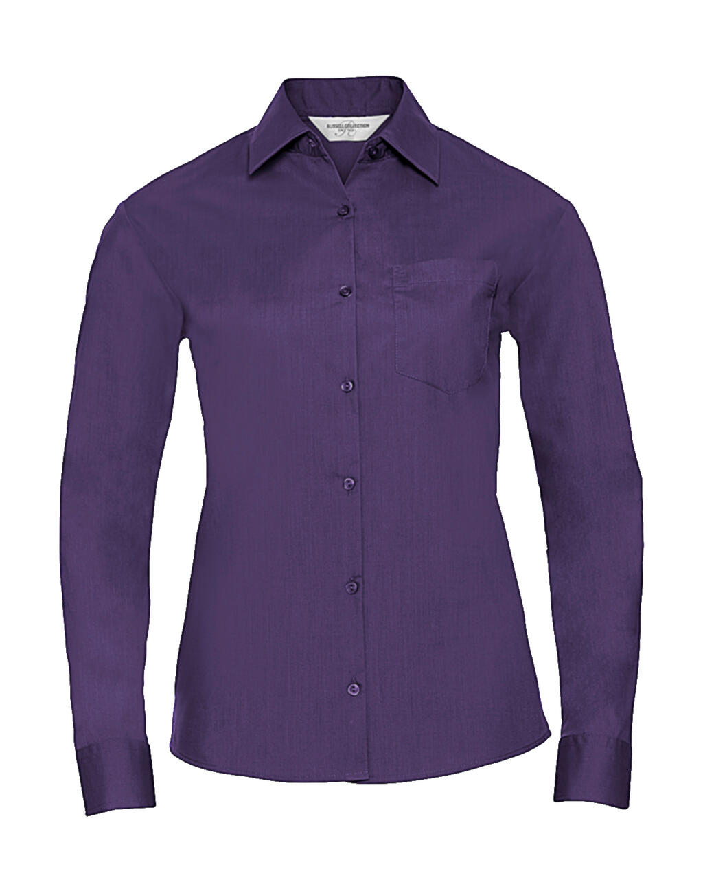 Ladies' Long Sleeve Classic Polycotton Poplin Shirt - Purple