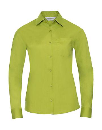 Camicia donna popeline maniche lunghe - LM - Lime