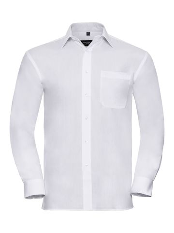 Camicia Popeline puro cotone maniche lunghe - 30 - White