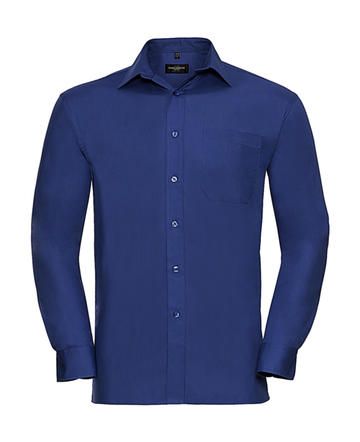 Camicia Popeline puro cotone maniche lunghe - ZT - Aztec Blue