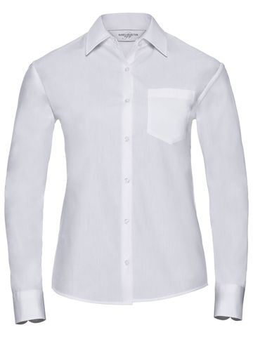 Camicia popeline puro cotone maniche lunghe - 30 - White