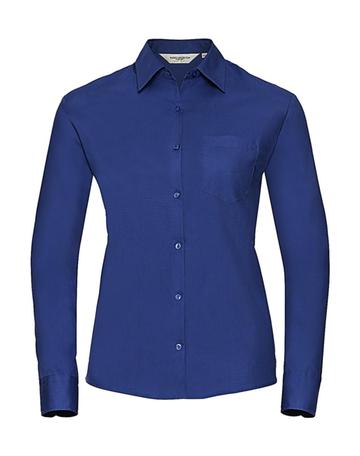Camicia popeline puro cotone maniche lunghe - ZT - Aztec Blue