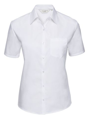 Camicia popeline puro cotone maniche corte - 30 - White