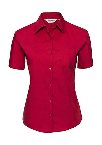 Camicia popeline puro cotone maniche corte - CR - Classic Red