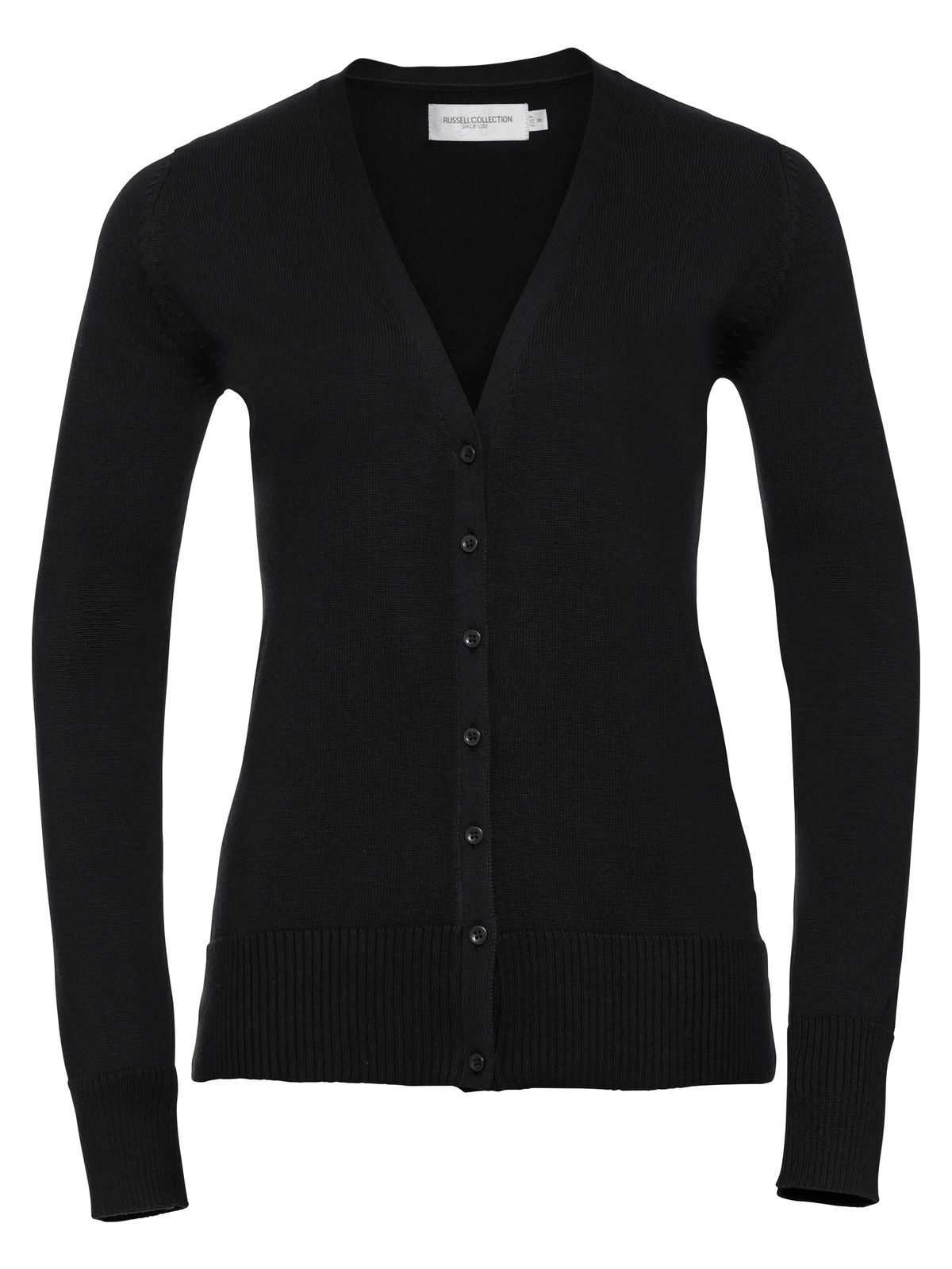 Ladies´ V-Neck Knitted Cardigan - 36 - Black