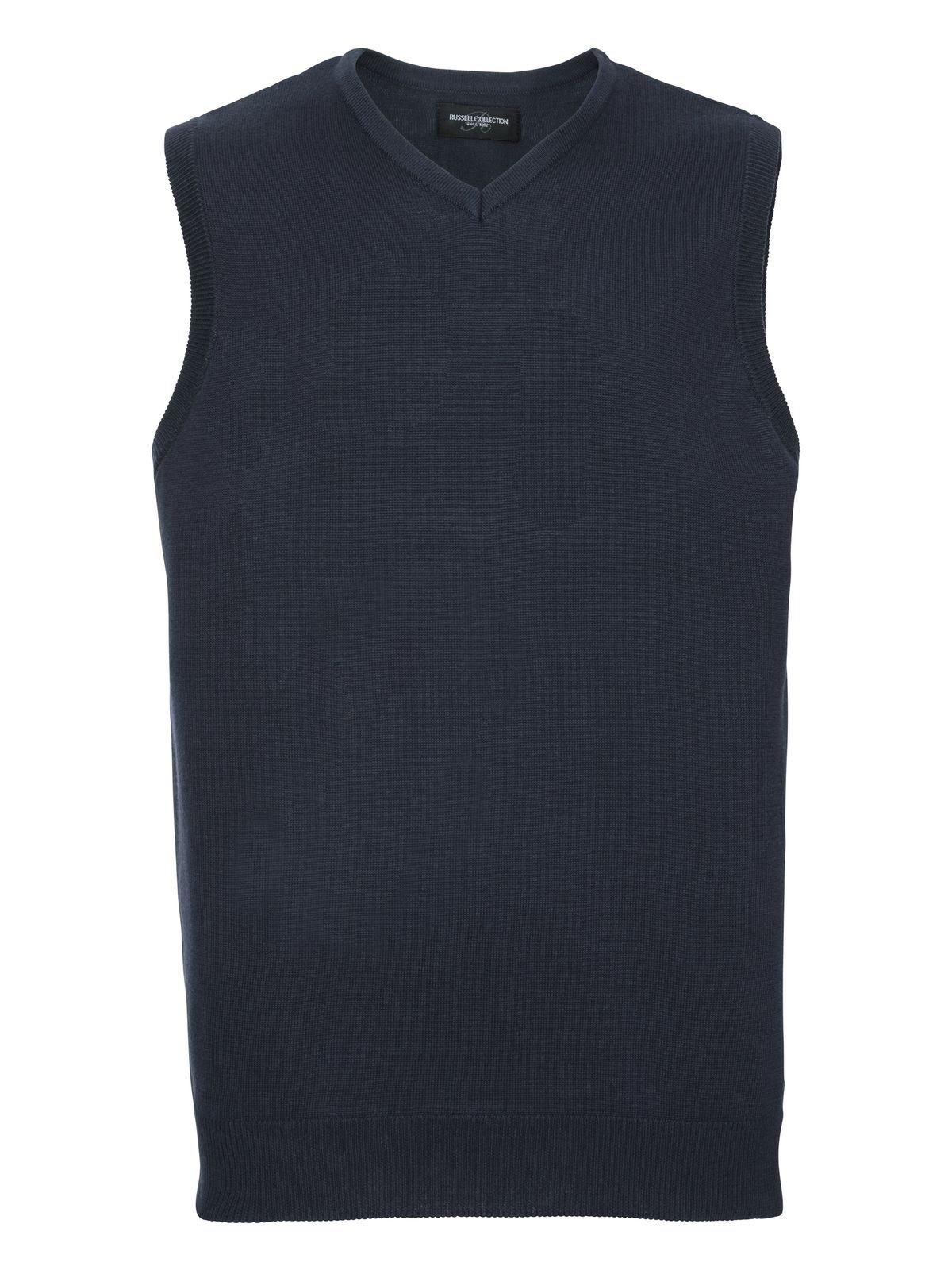 Men's V-Neck Sleeveless Knitted Pullover - French Navy