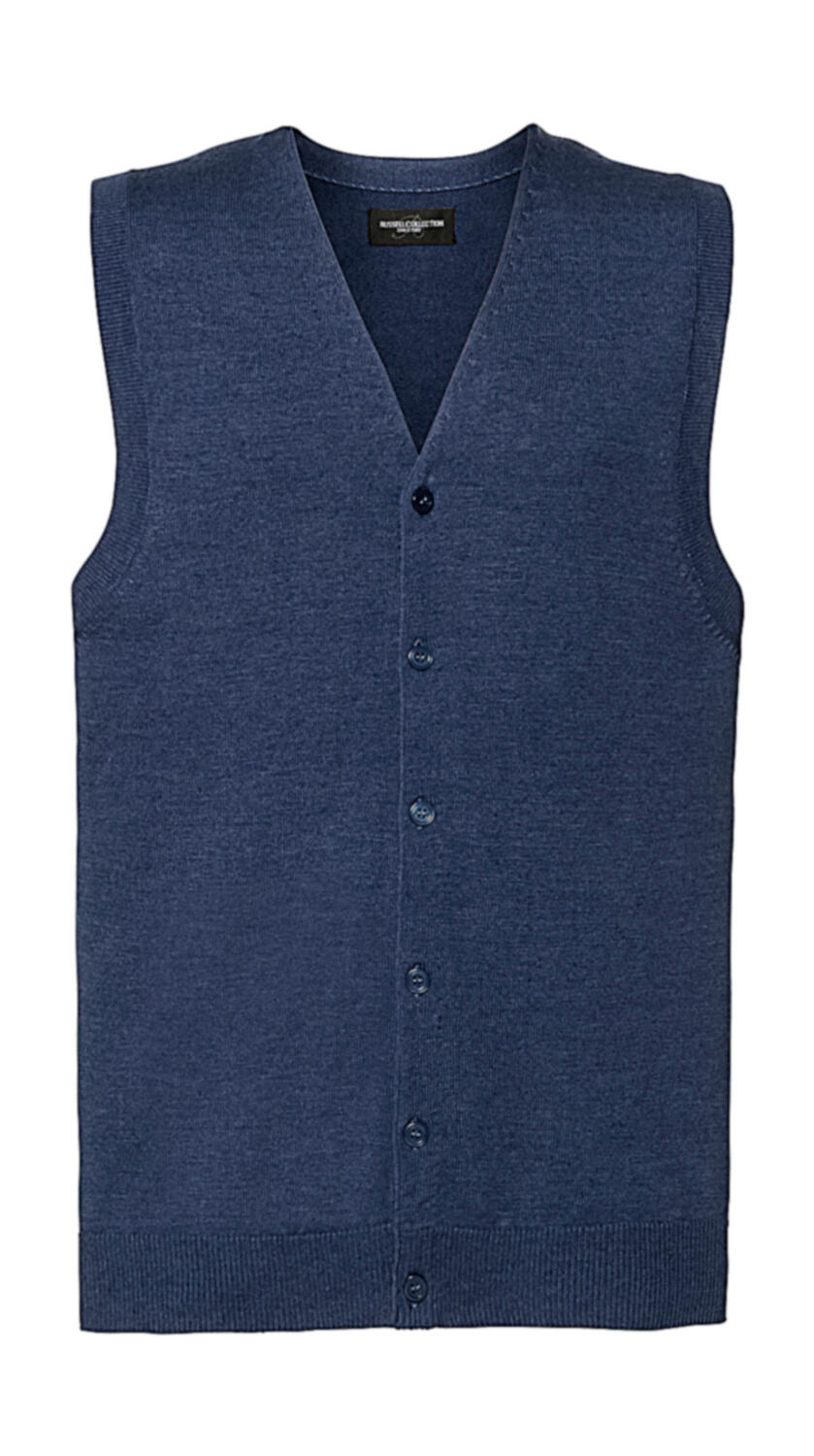 Gilet uomo scollo a V - Denim Marl