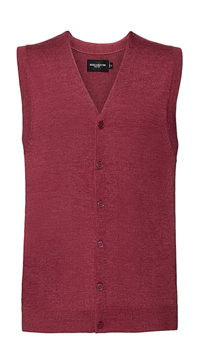 Gilet uomo scollo a V - Cranberry Marl