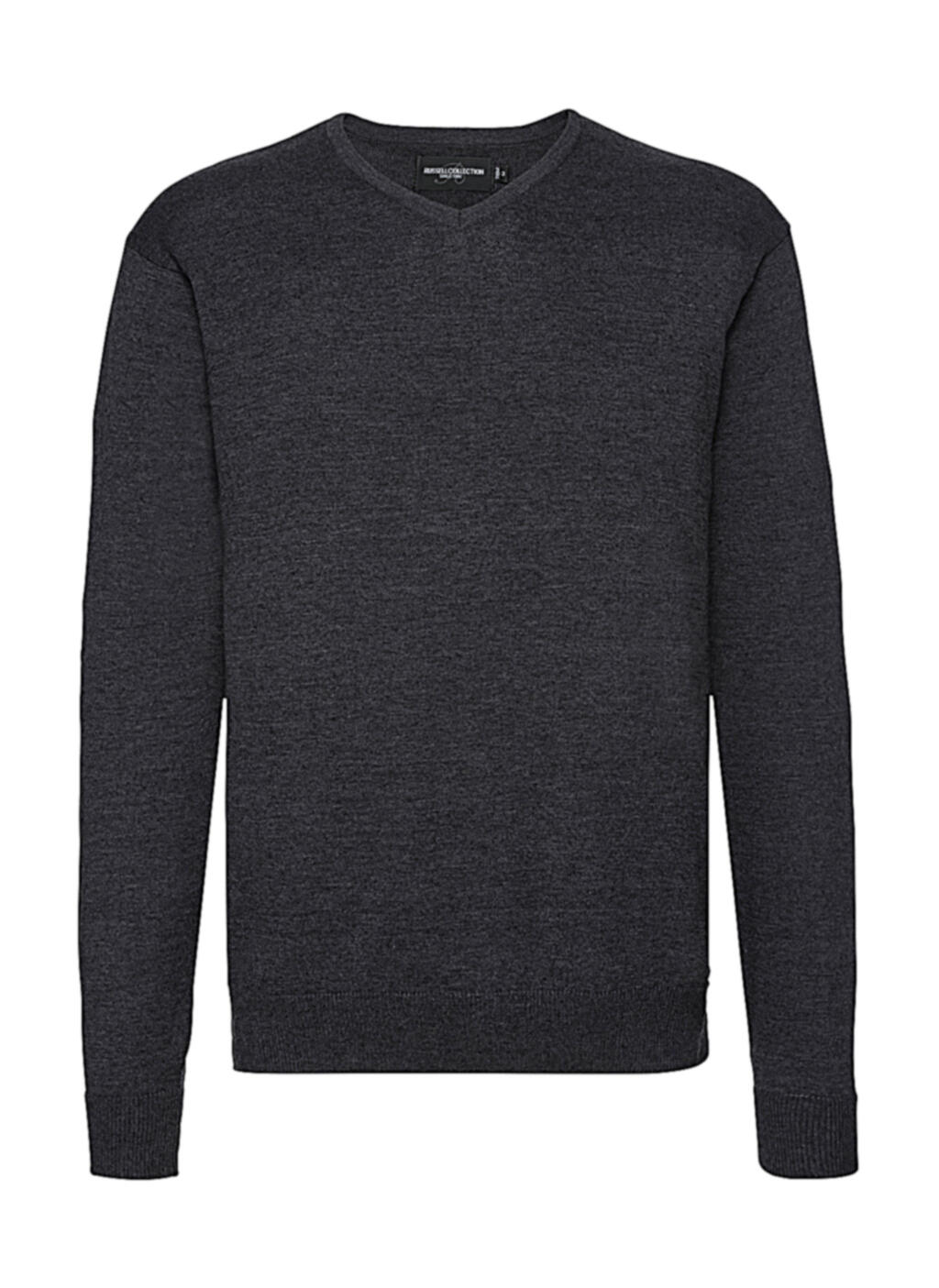 Men´s V-Neck Knitted Pullover - CM - Charcoal Marl