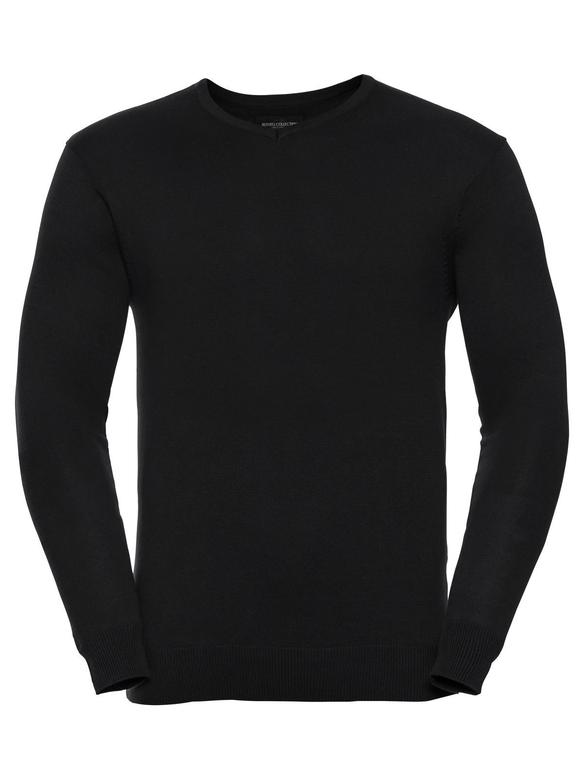 Men´s V-Neck Knitted Pullover - 36 - Black