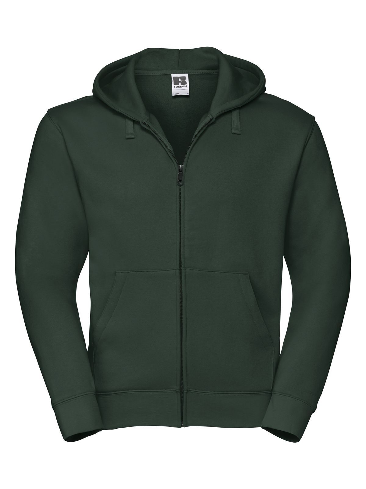 Men's Authentic Zipped Hood Jacket - 38 - Bottle Green