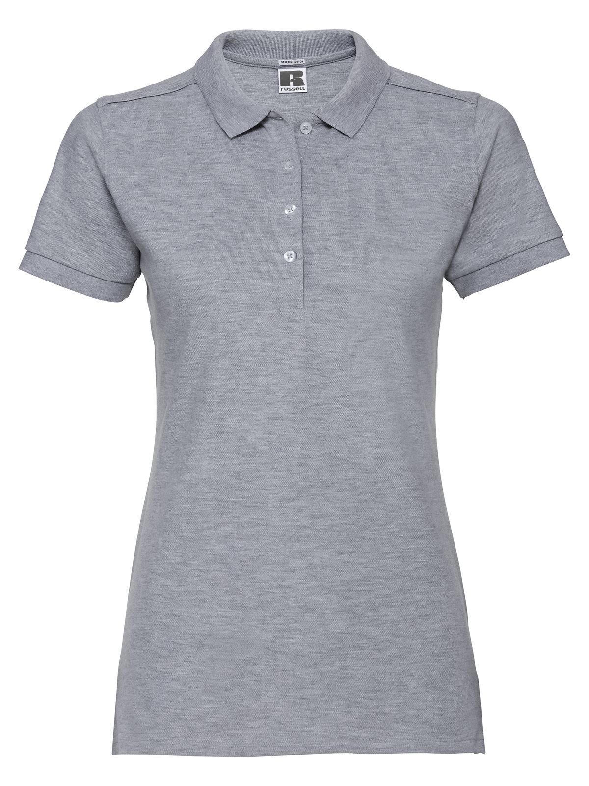 Ladies' Fitted Stretch Polo - LX - Light Oxford