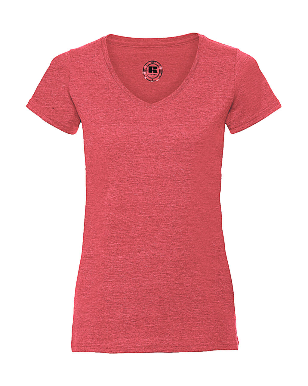 T-shirt donna HD scollo a V - Red Marl