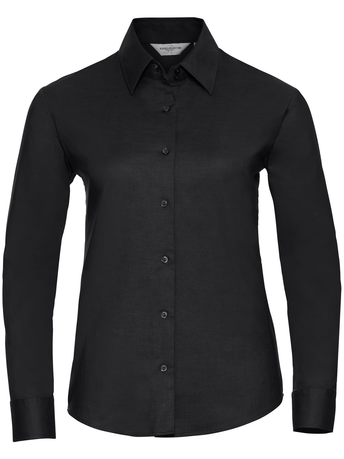 Ladies' Long Sleeve Tailored Oxford Shirt - 36 - Black