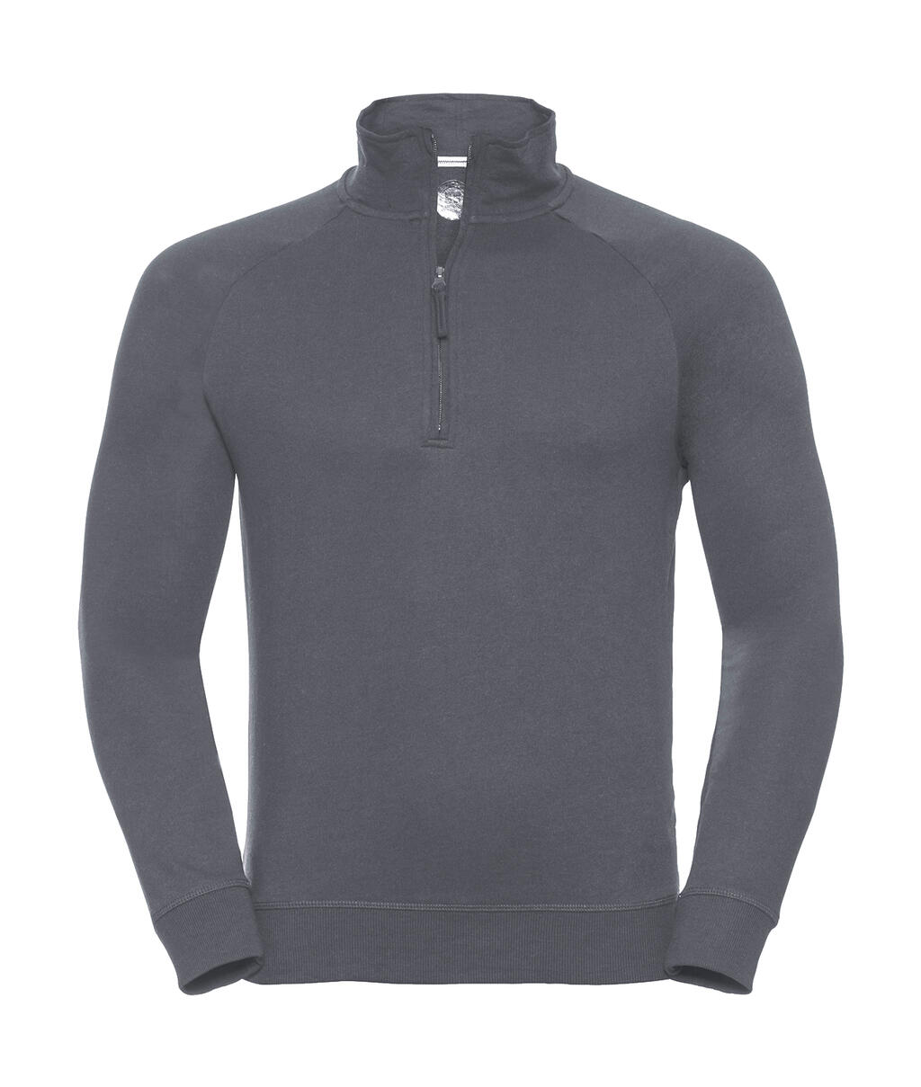 Felpa Uomo con zip 1/4 HD Fench Terry - CG - Convoy Grey